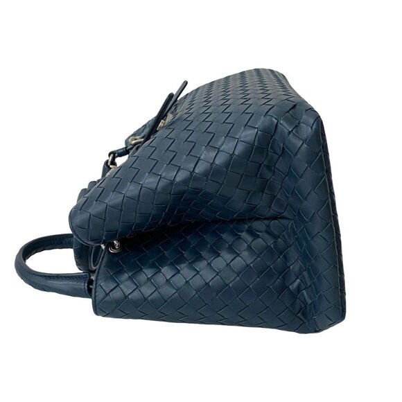 BOTTEGA VENETA Blue Leather Intrecciato Shoulder Bag - Picture 5 of 10